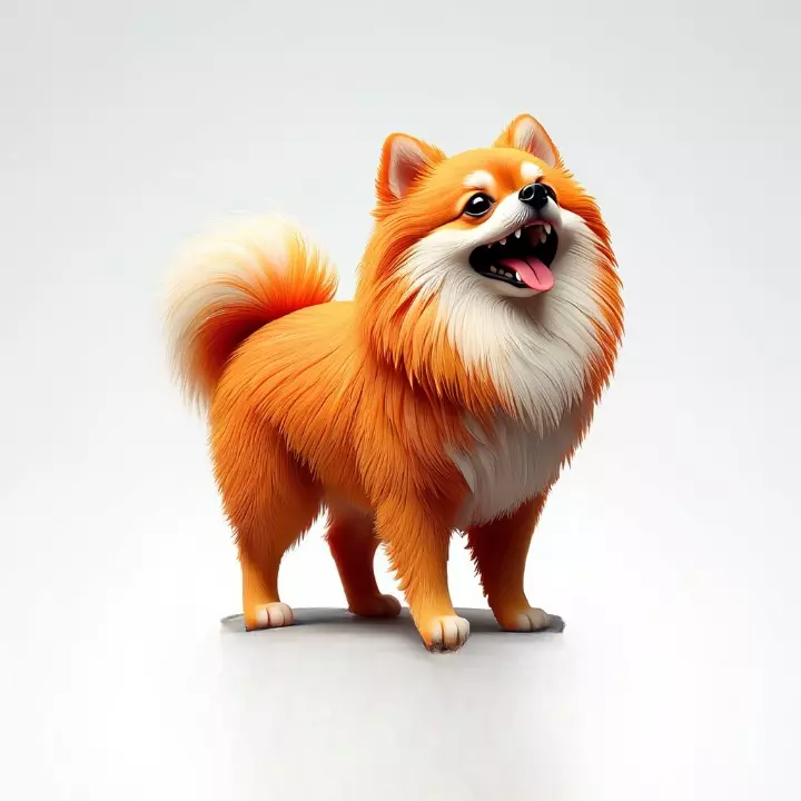 4279 Laughing Pomeranian Full Color 3D Model STL DND 3D print model