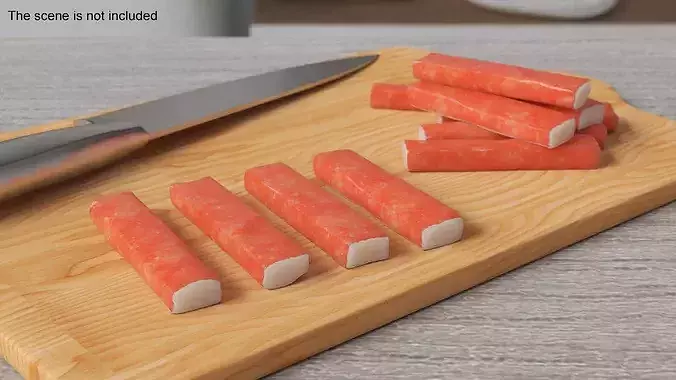 Crab Sticks 3D model 2