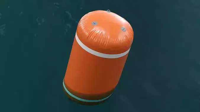 Circular Offshore Fish Cage with Buoys 3D model 7
