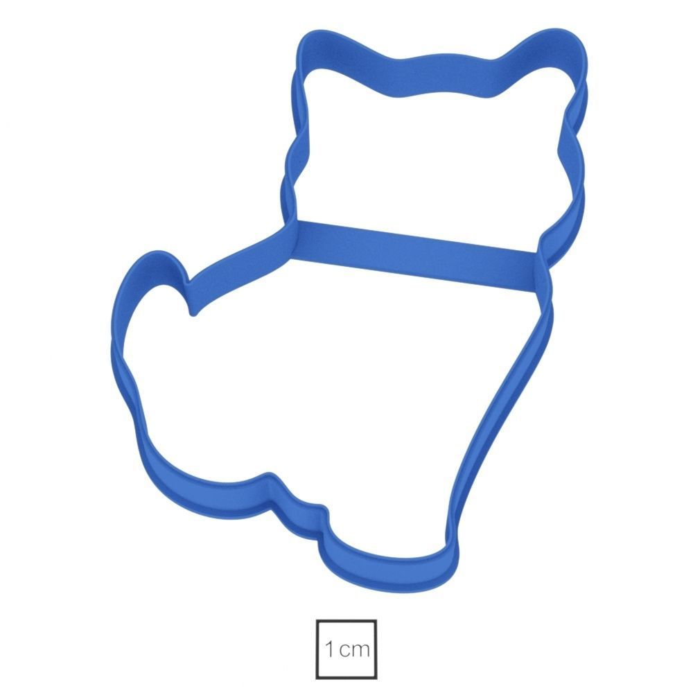 Cat 3 cookie cutter for professional Free 3D print model_2