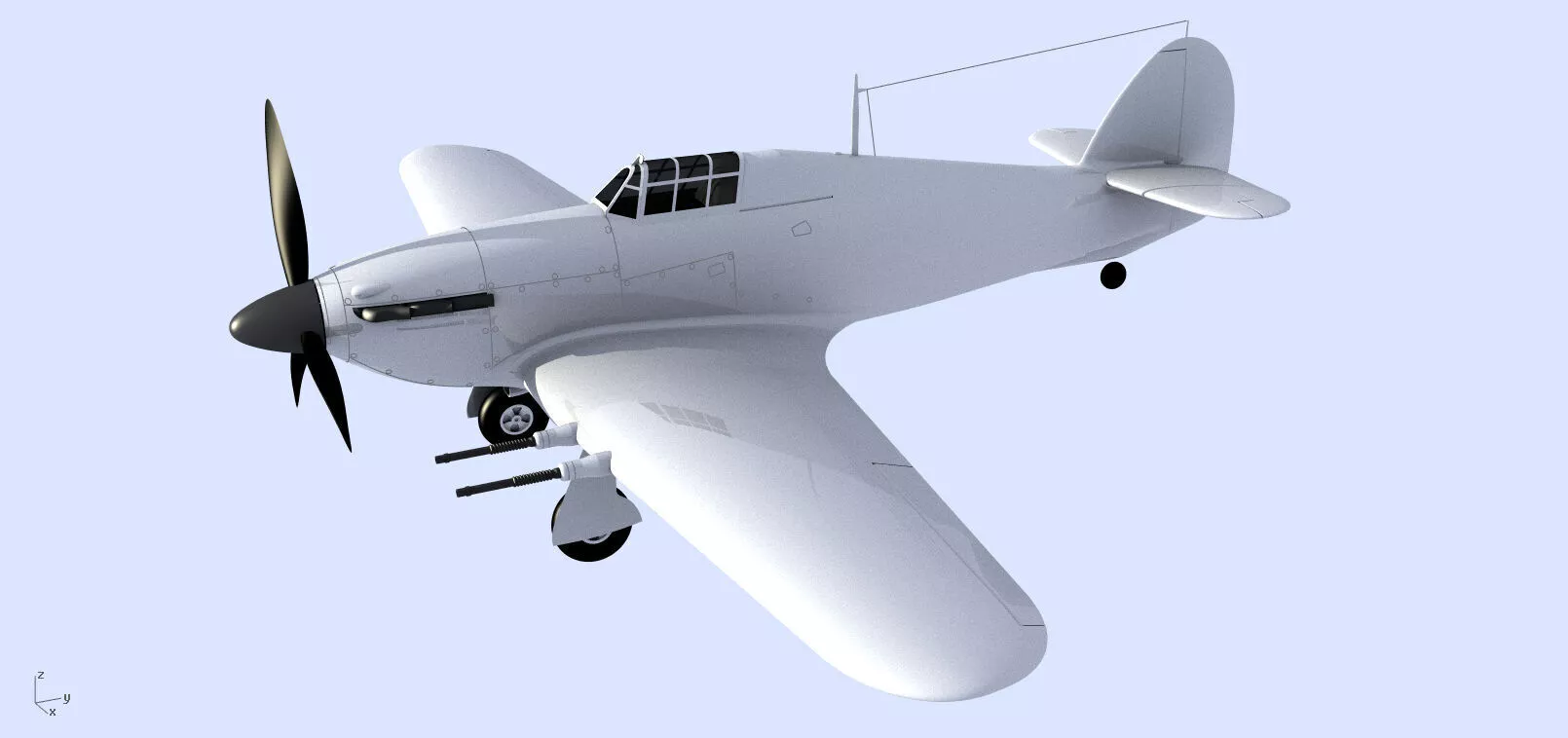 Hawker Hurricane Mk IIc 3D model