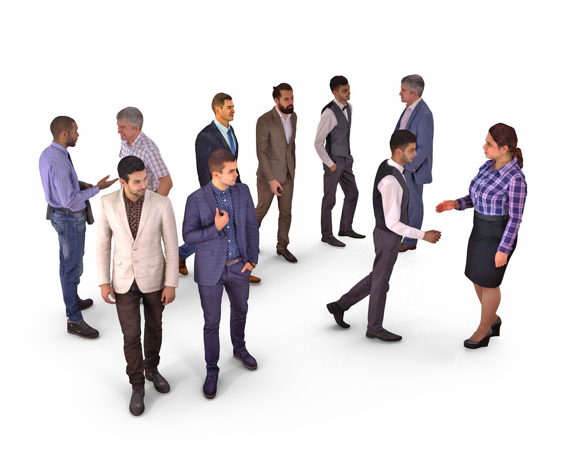 City People Collection x10 Low-poly 3D model_0
