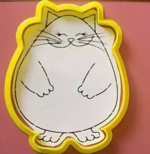 Cat happy cookie cutter for professional