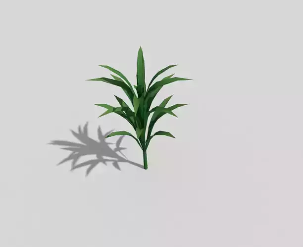 low poly tropical foliage
