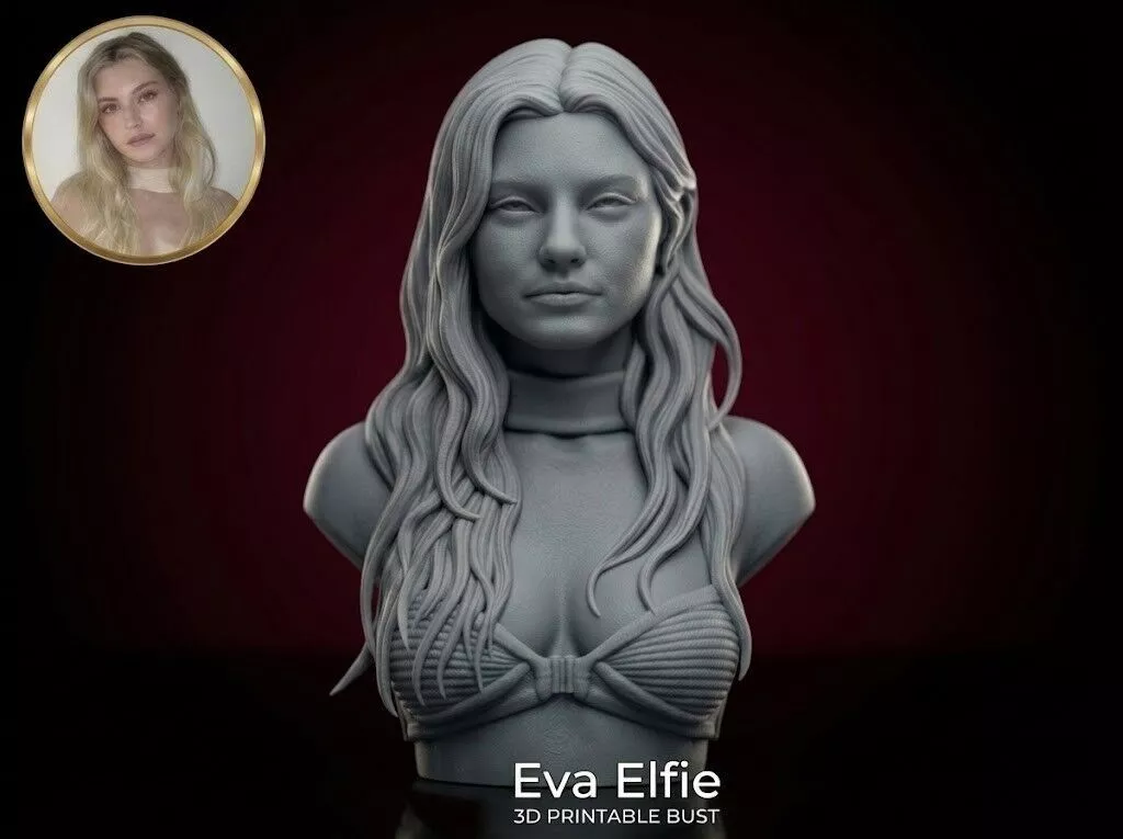 Eva Elfie bust 3D print model