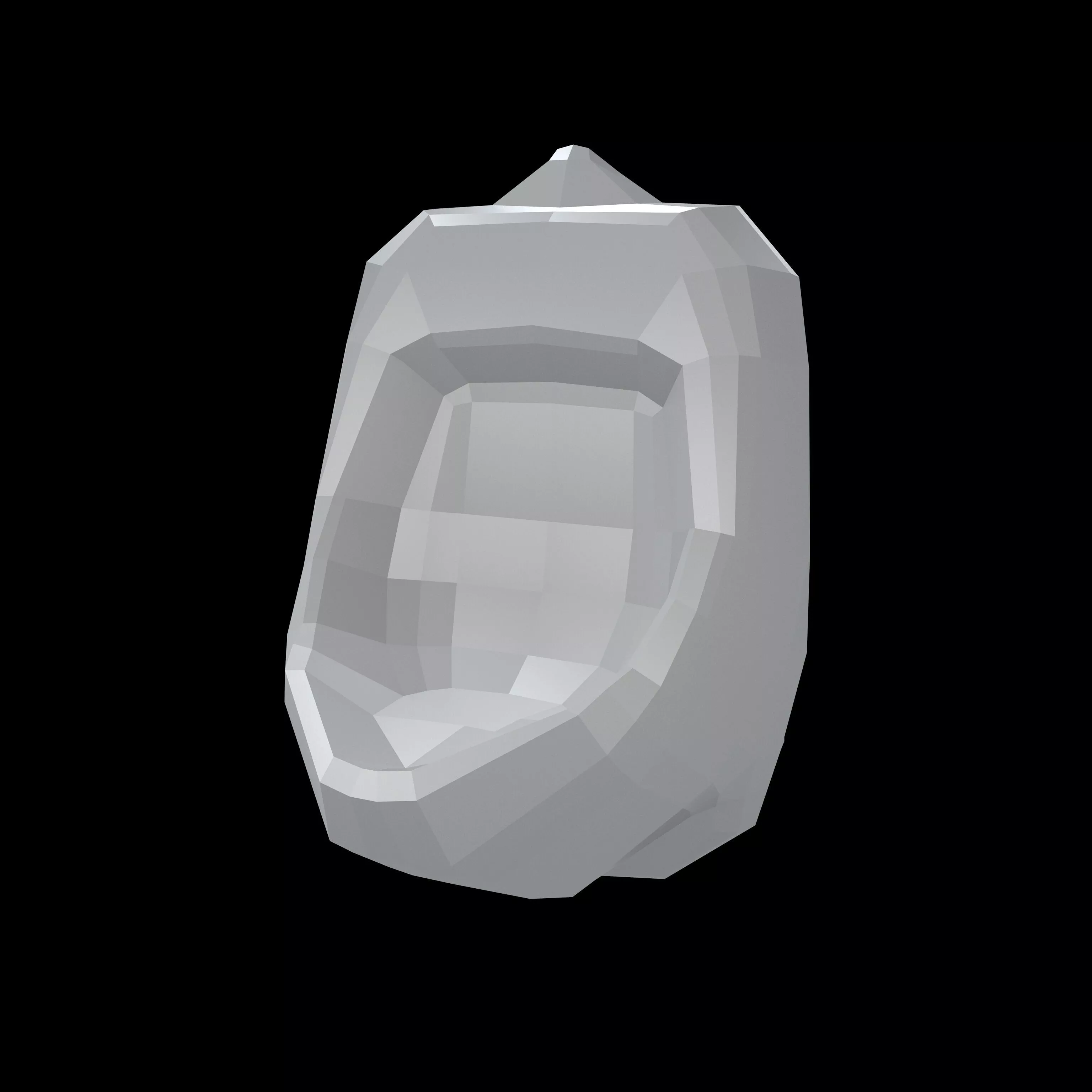 Lowpoly Style Urinal v1 002 Low-poly 3D model