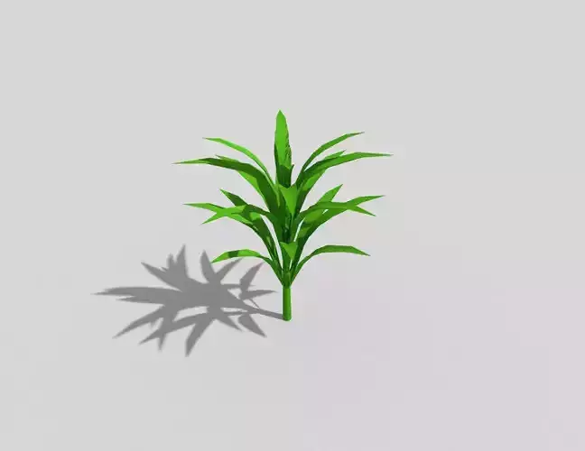 low poly tropical foliage Low-poly 3D model