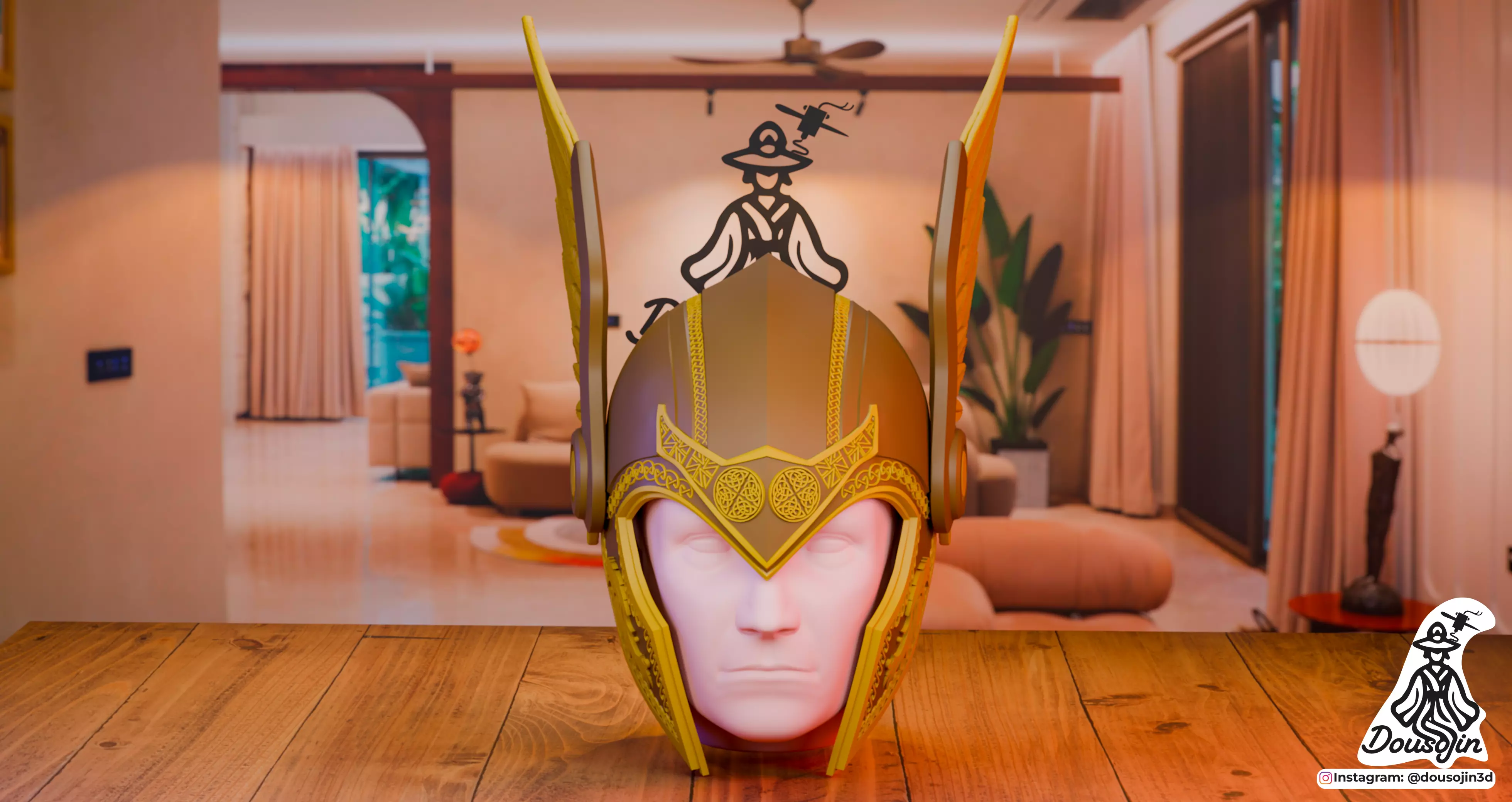 Valkyrie Helmet Cosplay STL Free 3D print model
