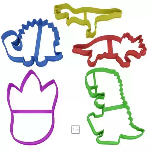 Set Dinosaurs cookie cutter for professional