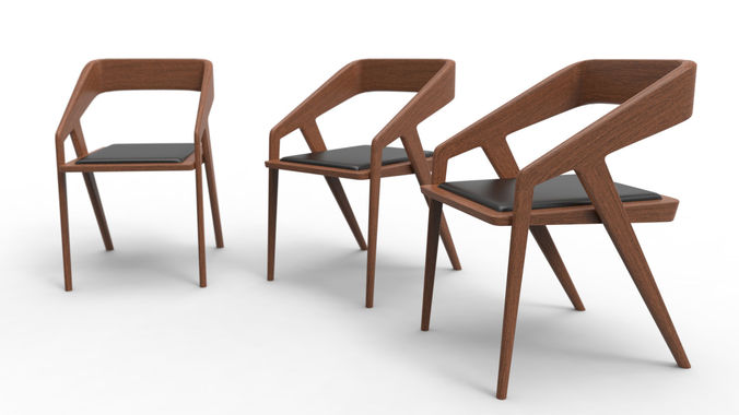 Modern Chair Low-poly 3D model