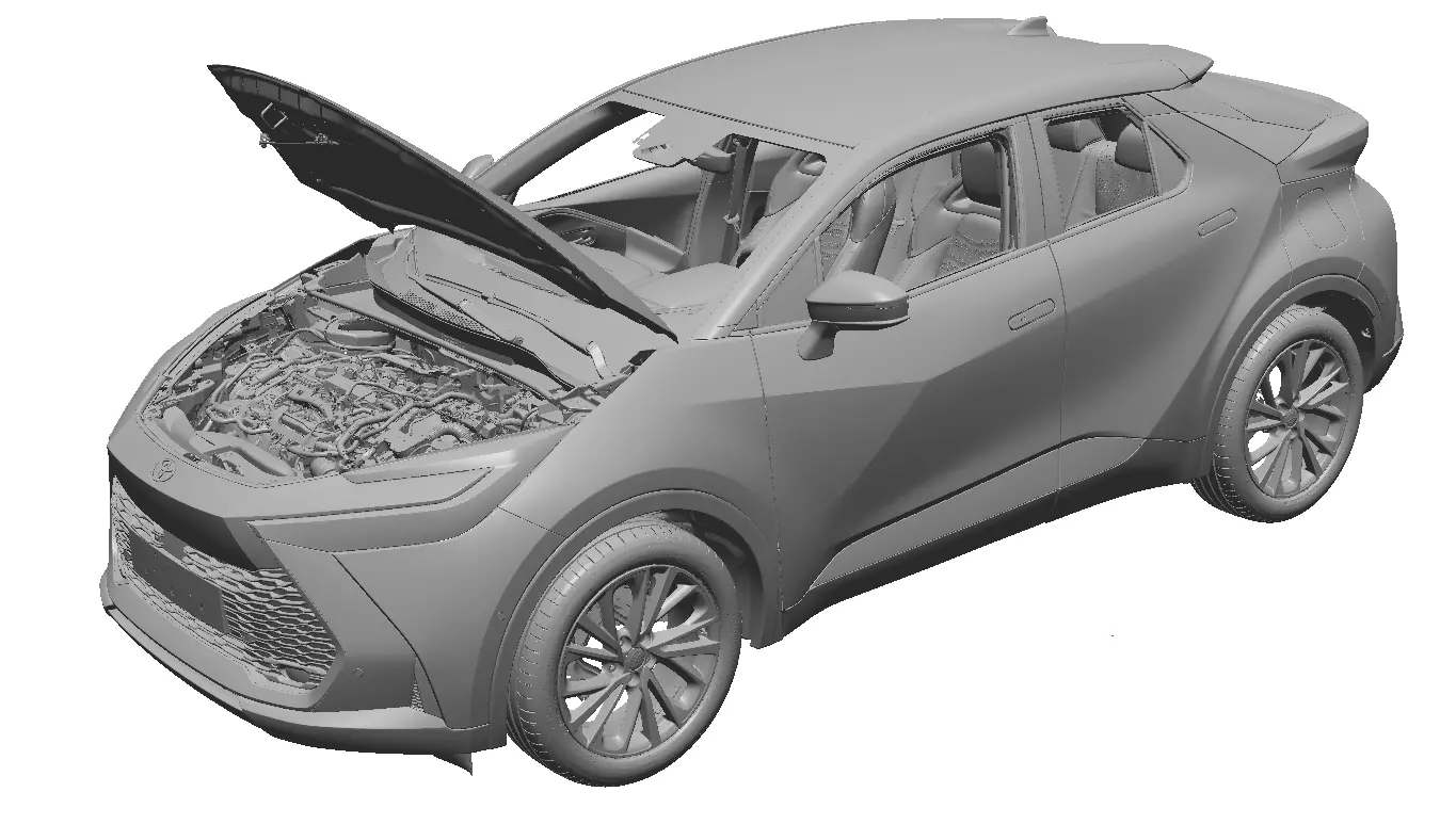 Toyota C-HR PHEV 2024 - Full EXTERIOR-INTERIOR-BIW 3D SCAN 3D model