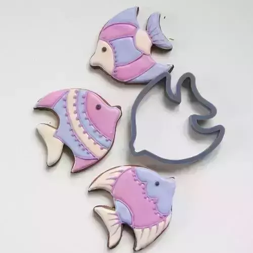 Fish 2 cookie cutter for professional Free 3D print model