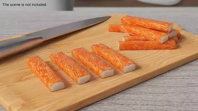 Surimi Sticks 3D model 2