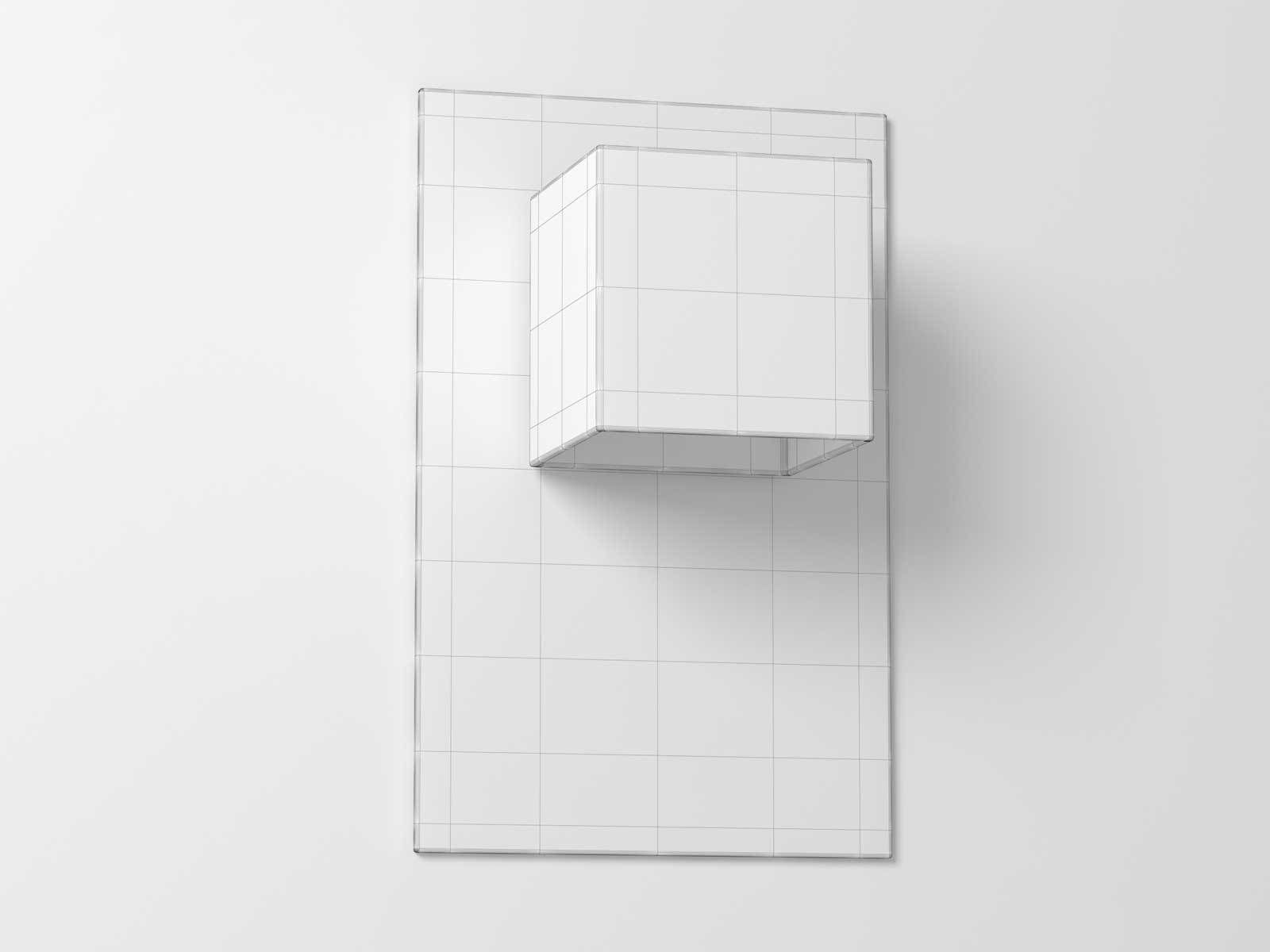 Carre Wall Lamp 3D model_1