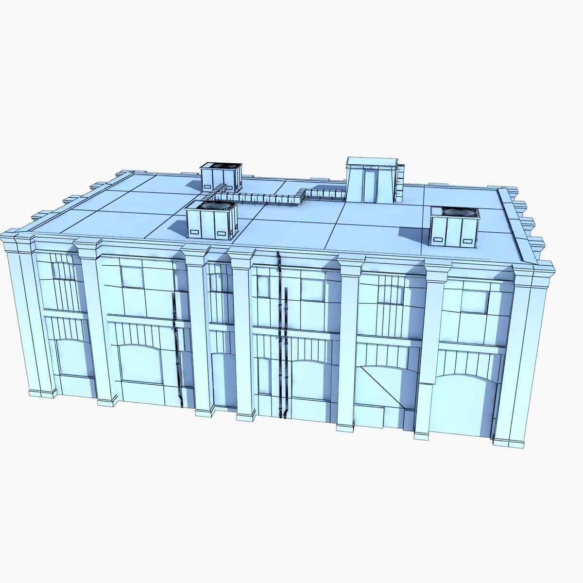 Factory Building BUNDLE Low-poly 3D model_31