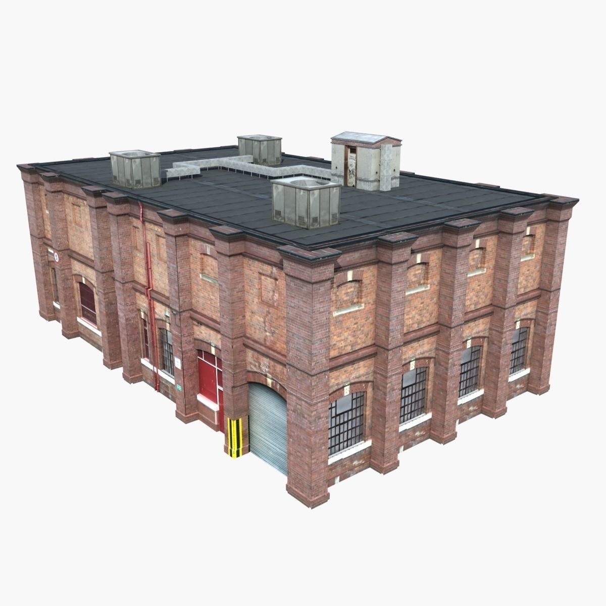 Factory Building BUNDLE Low-poly 3D model_44