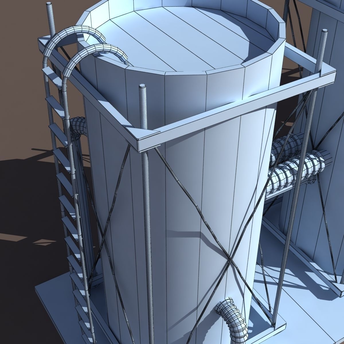 Factory Building BUNDLE Low-poly 3D model_33