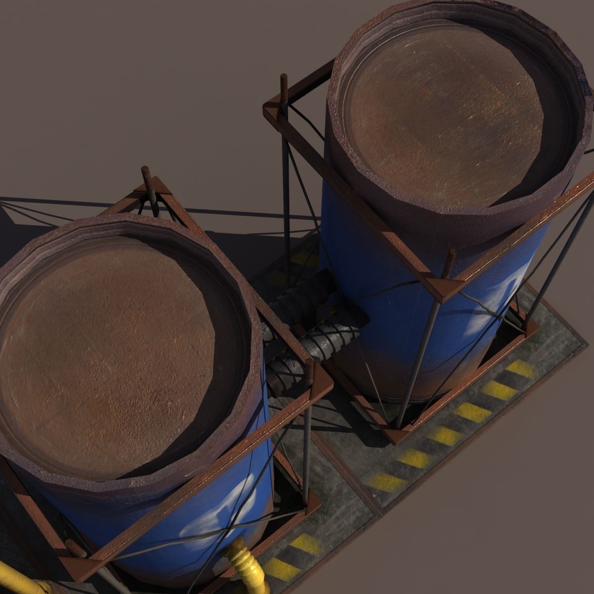 Factory Building BUNDLE Low-poly 3D model_16