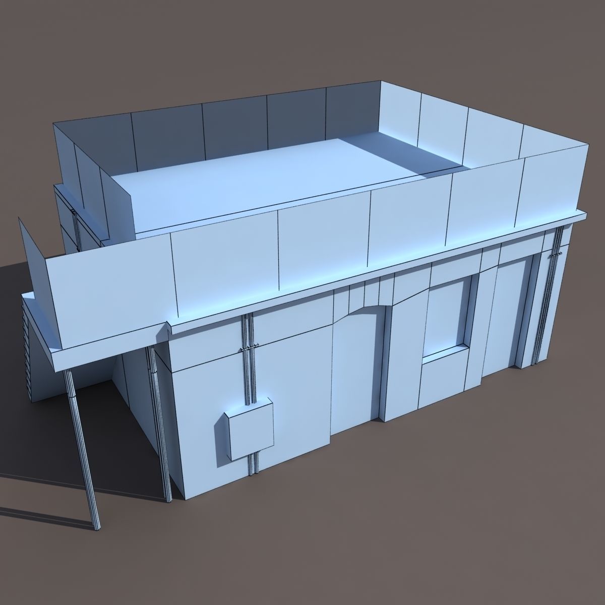 Factory Building BUNDLE Low-poly 3D model_29