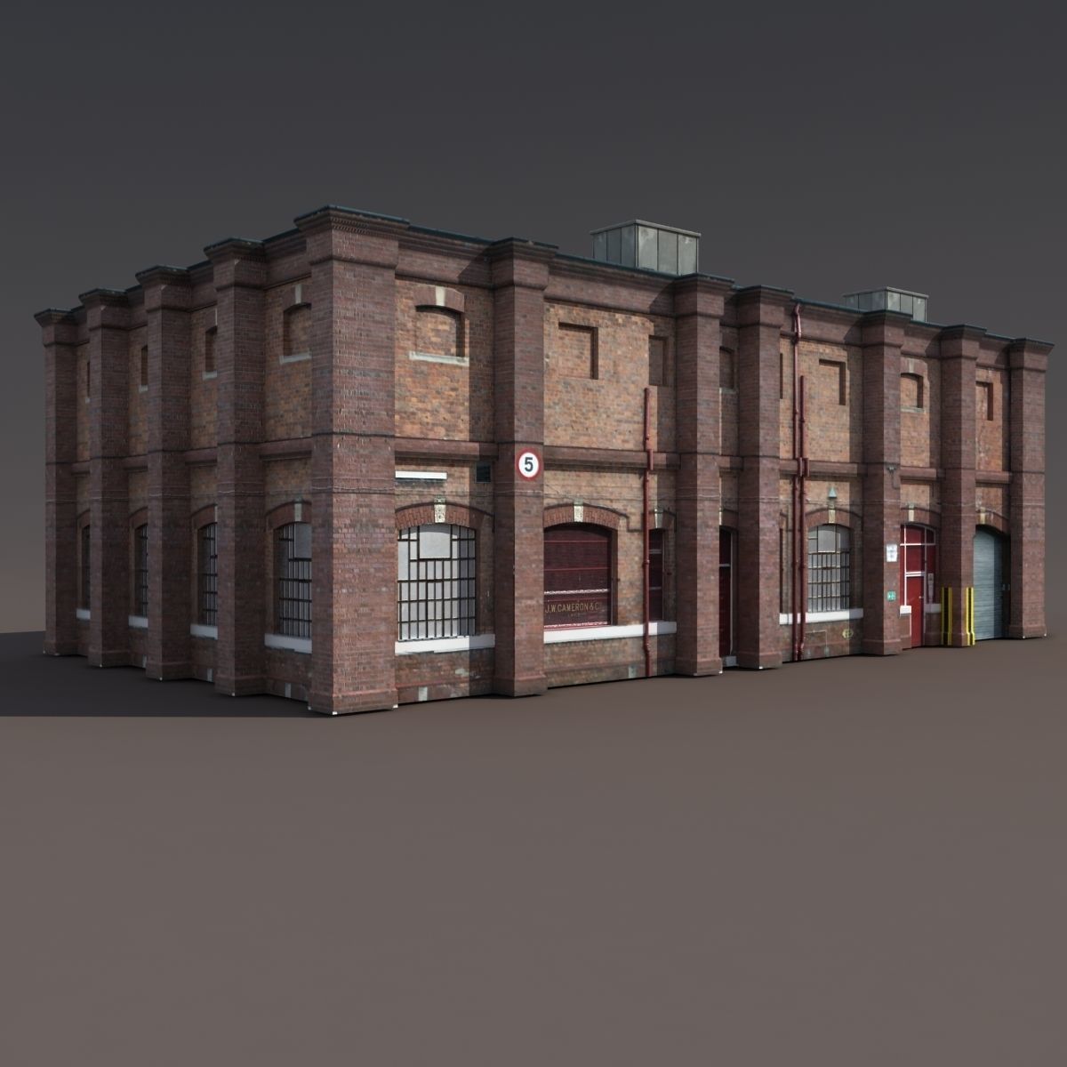 Factory Building BUNDLE Low-poly 3D model_14