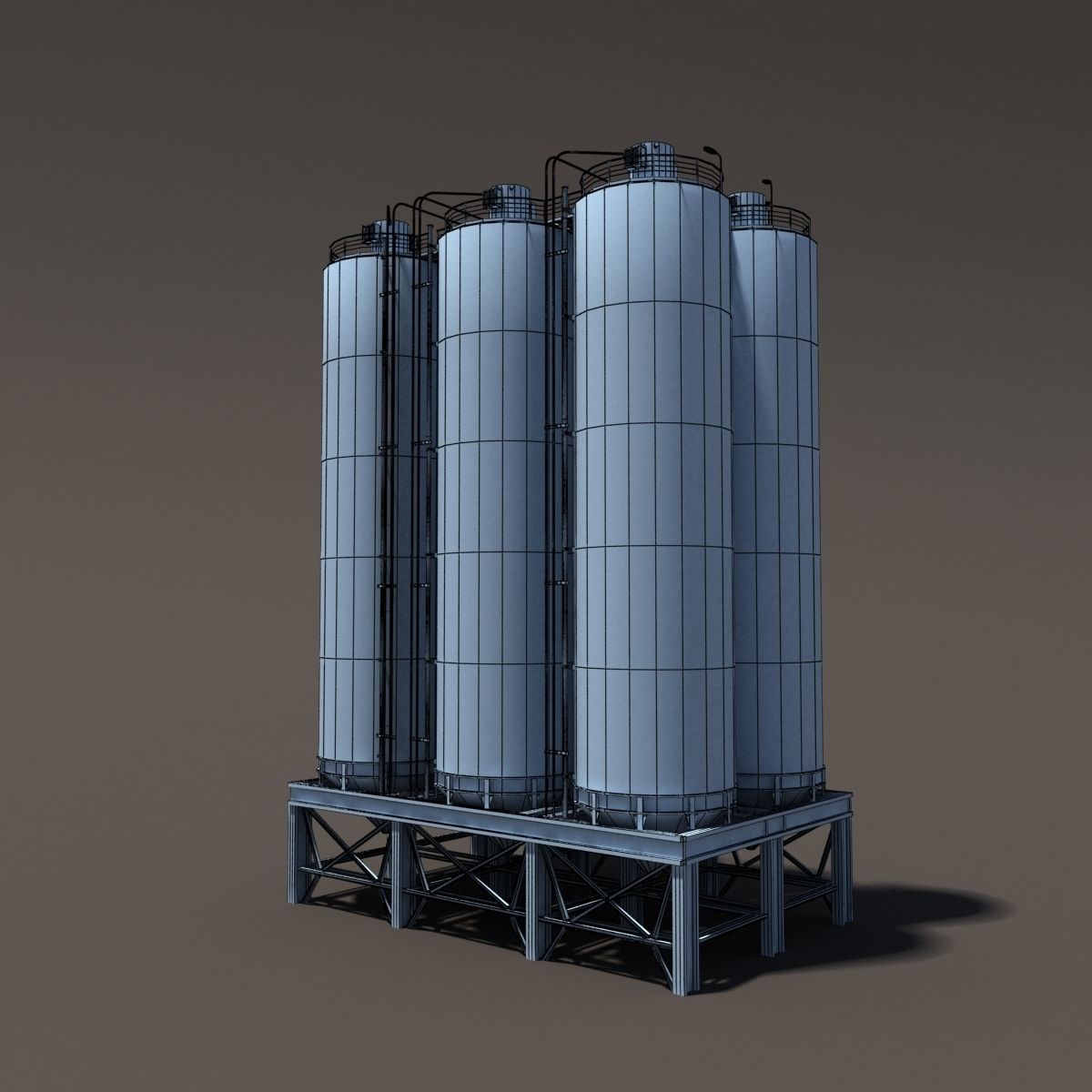 Factory Building BUNDLE Low-poly 3D model_24