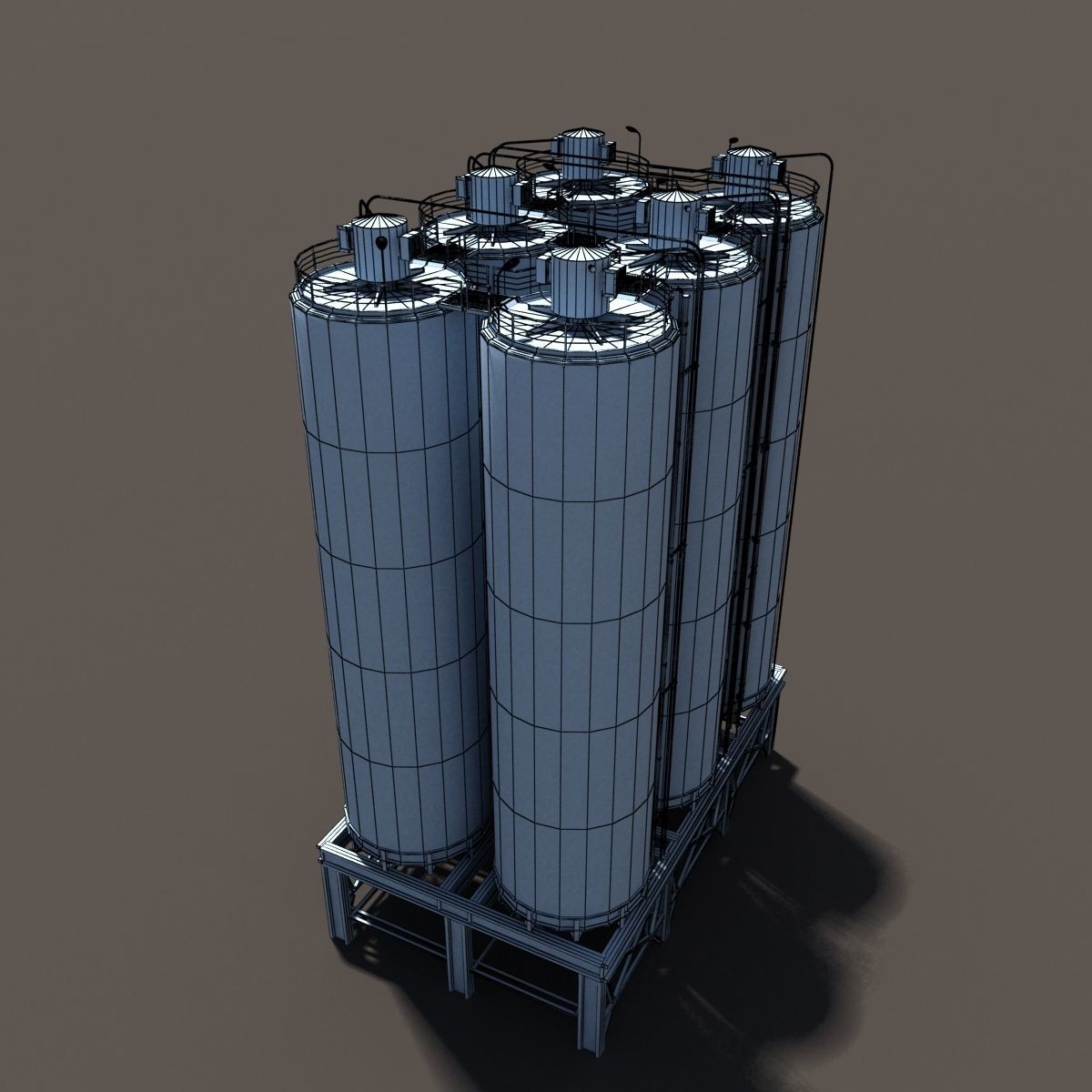 Factory Building BUNDLE Low-poly 3D model_25