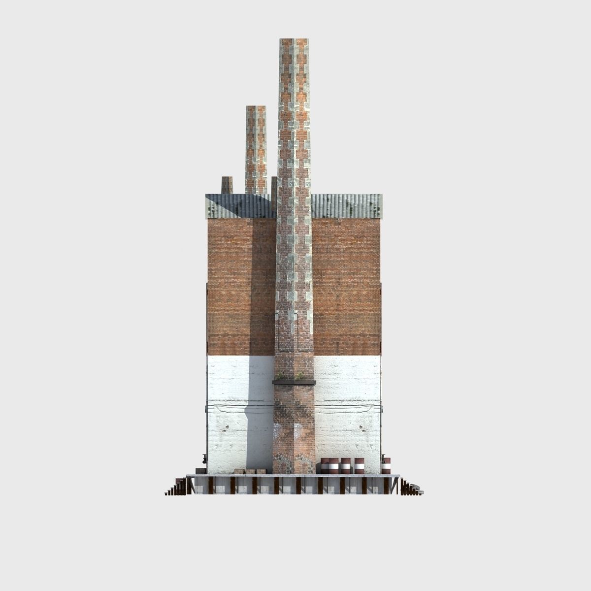 Factory Building BUNDLE Low-poly 3D model_35