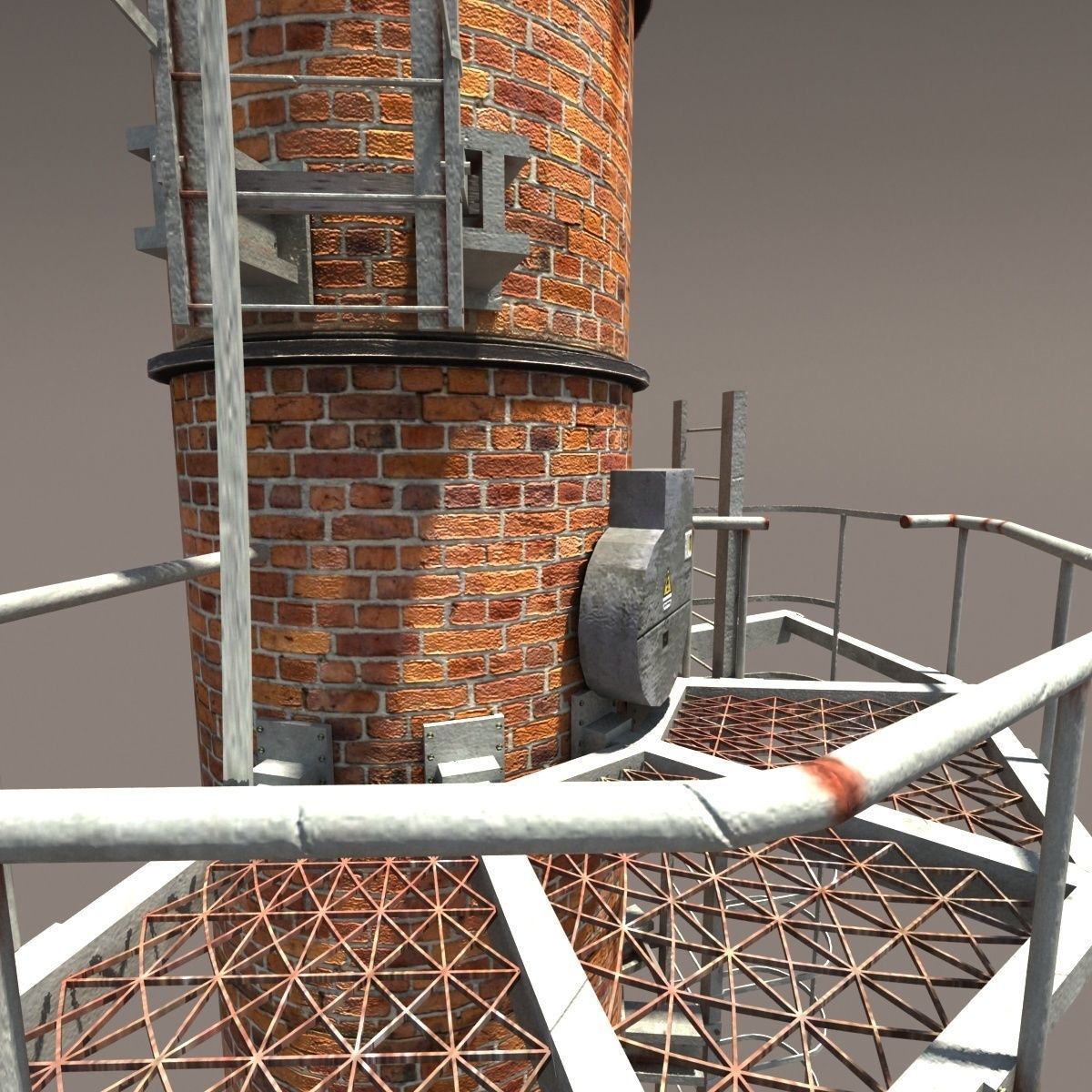 Factory Building BUNDLE Low-poly 3D model_43