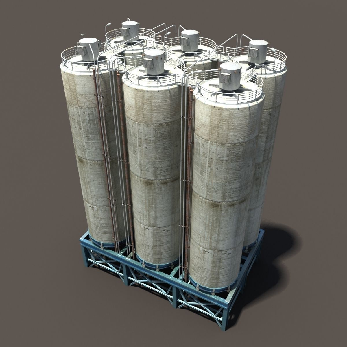 Factory Building BUNDLE Low-poly 3D model_7