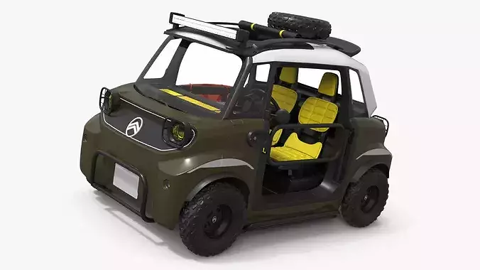 Citroen Ami Roof Spare Compact EV Khaki 3D model