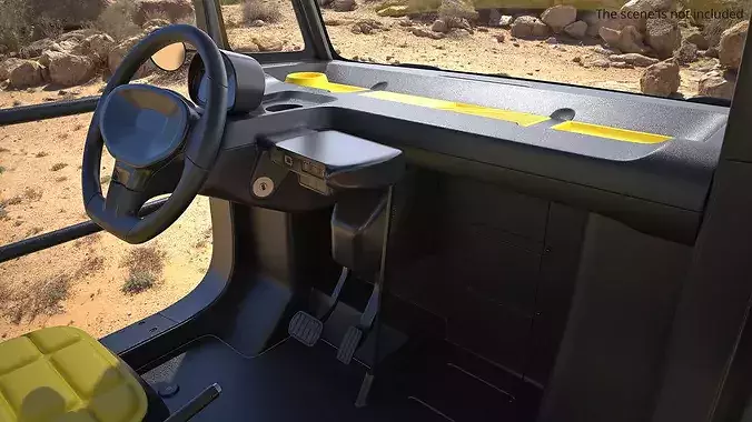 Citroen Ami Roof Spare Compact EV Khaki 3D model 4