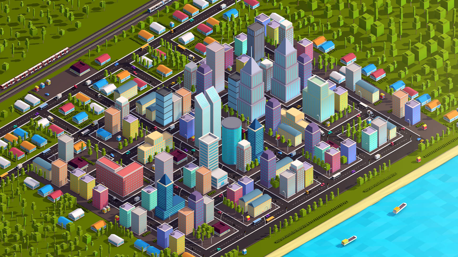 Low Poly City Pack 3 Low-poly 3D model_1