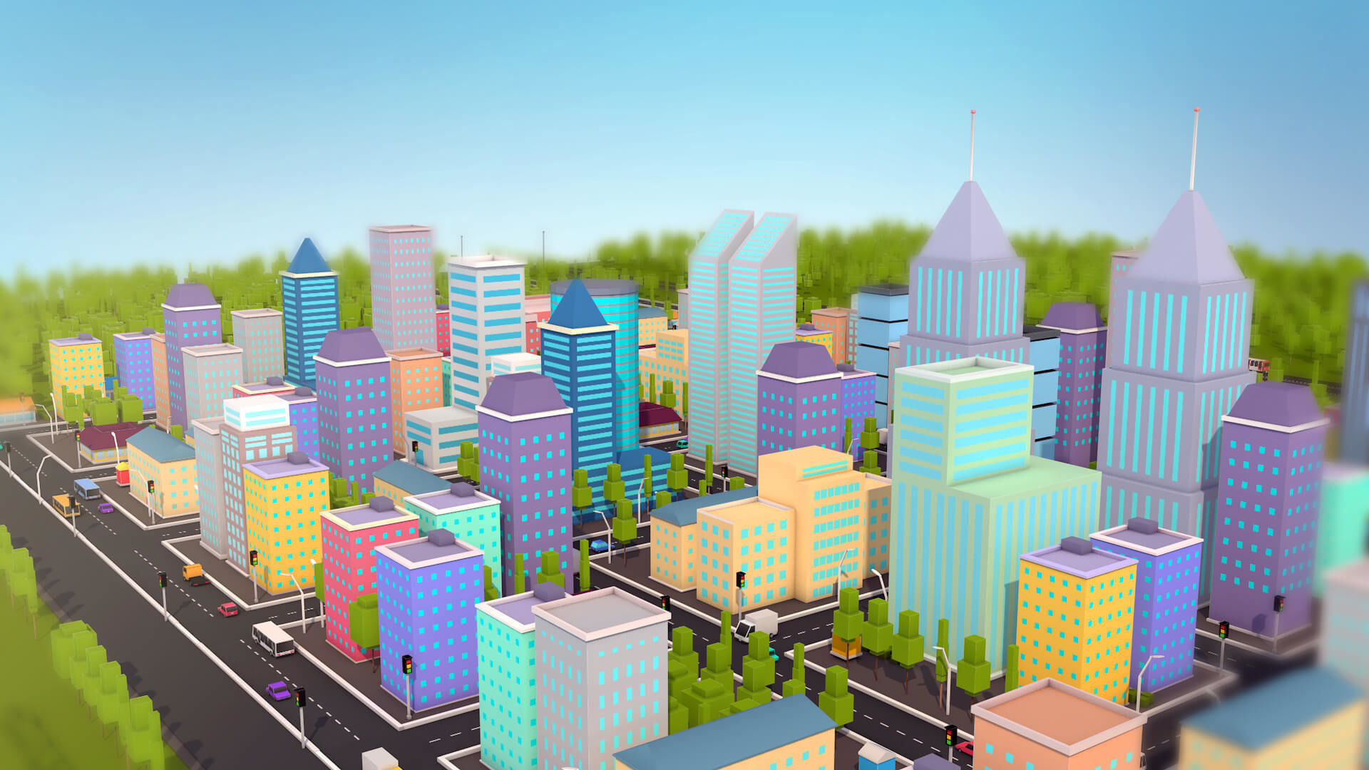 Low Poly City Pack 3 Low-poly 3D model_2