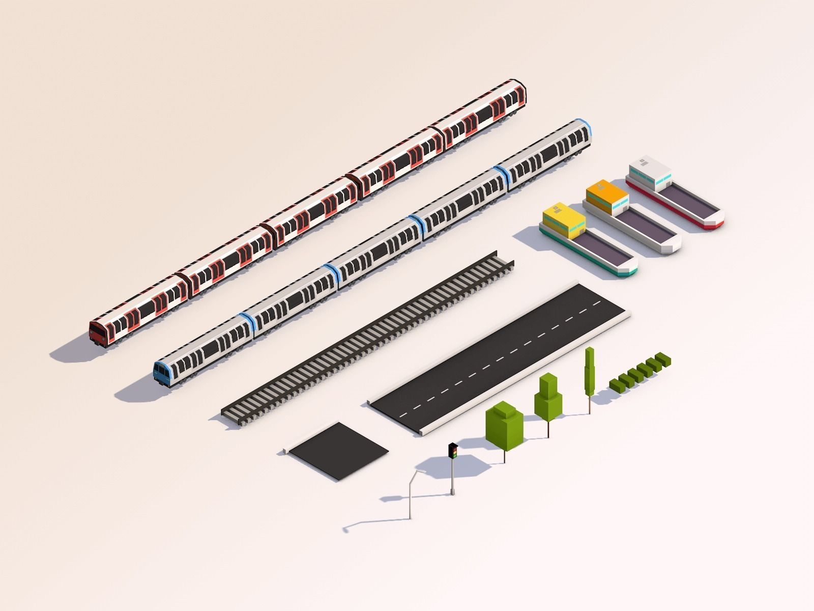 Low Poly City Pack 3 Low-poly 3D model_7