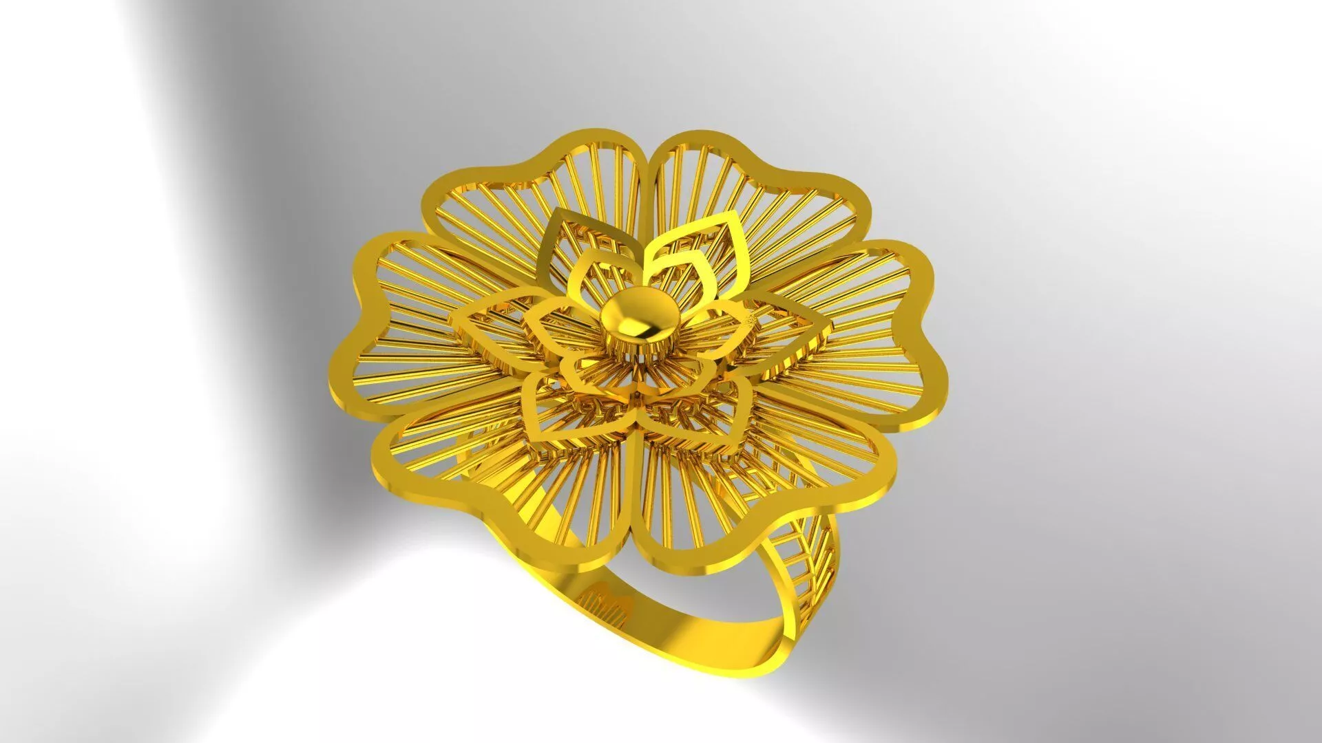 44 The Royal Filigree Floral Ring Collection 3D print model