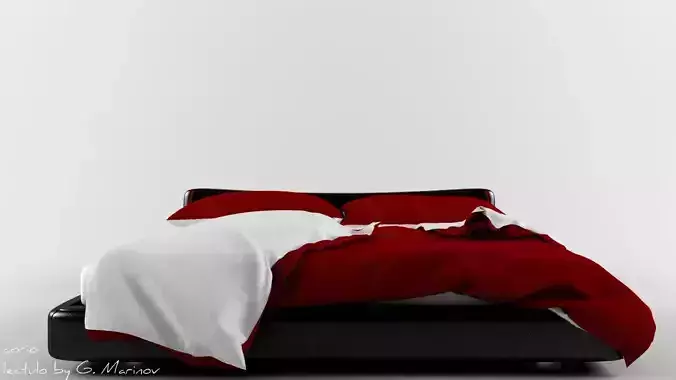 Corio Lectulo Modern Bed 3D model