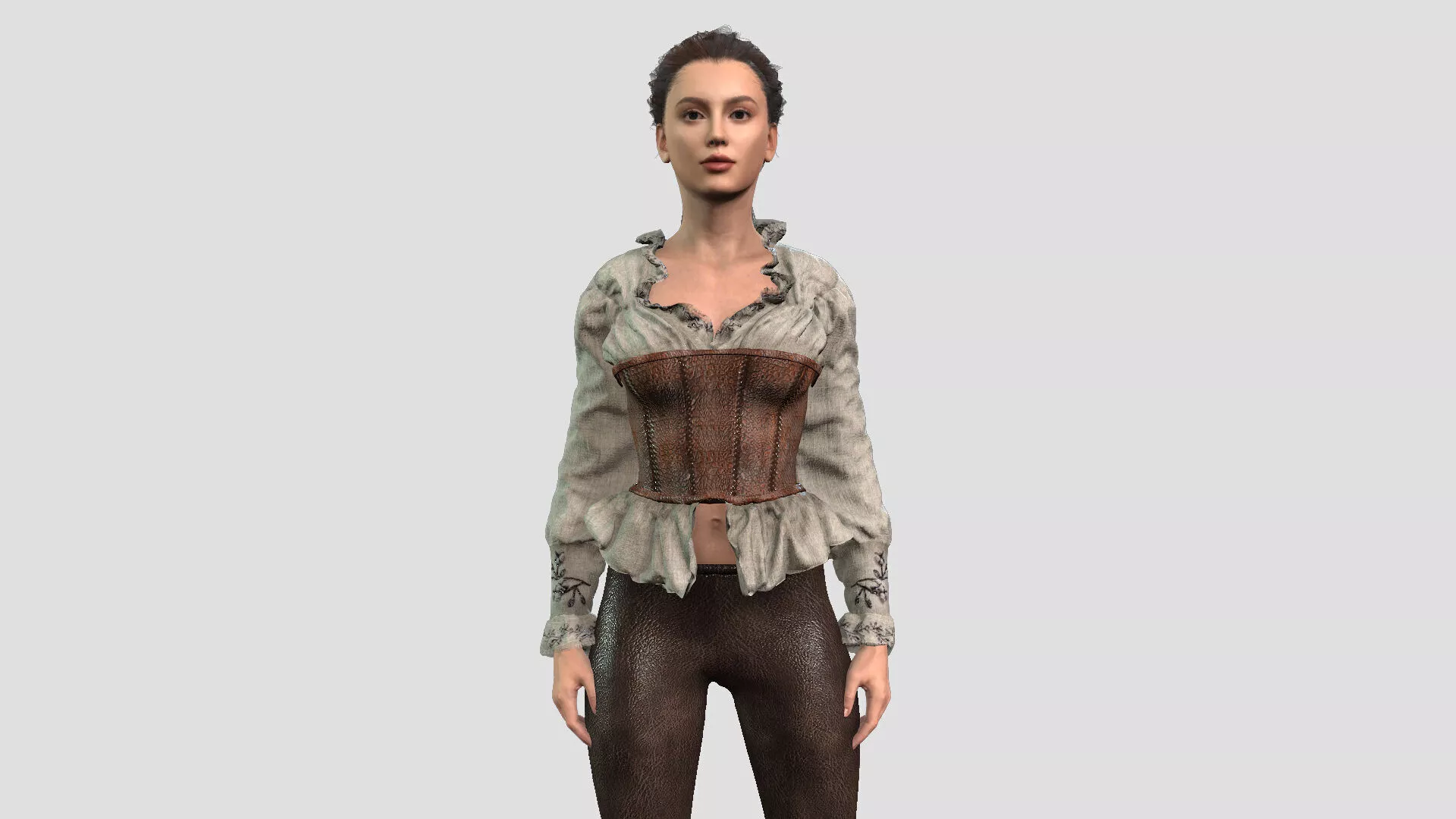 High Detail Female Character 3D model