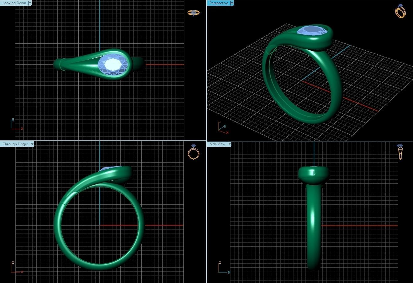 Ring R0026 3D print model_3