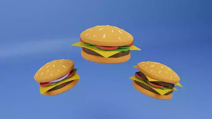Low Poly Fast Food Pack Low-poly 3D model 5