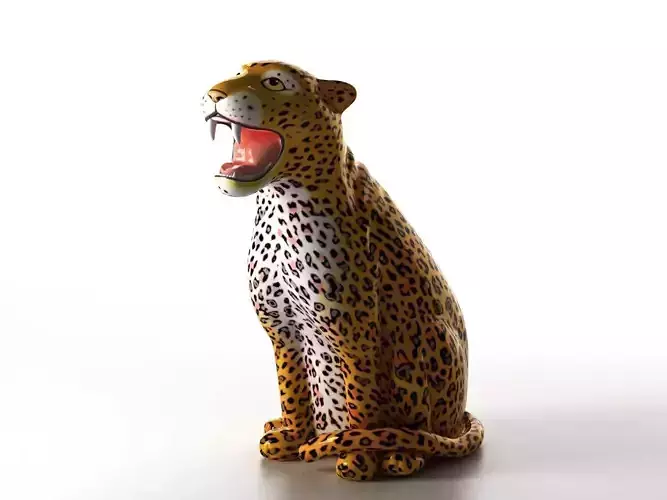 Ceramic Leopard Decor