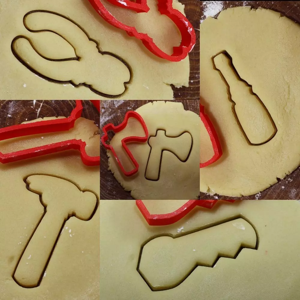 Set Tools cookie cutter for professional Free 3D print model
