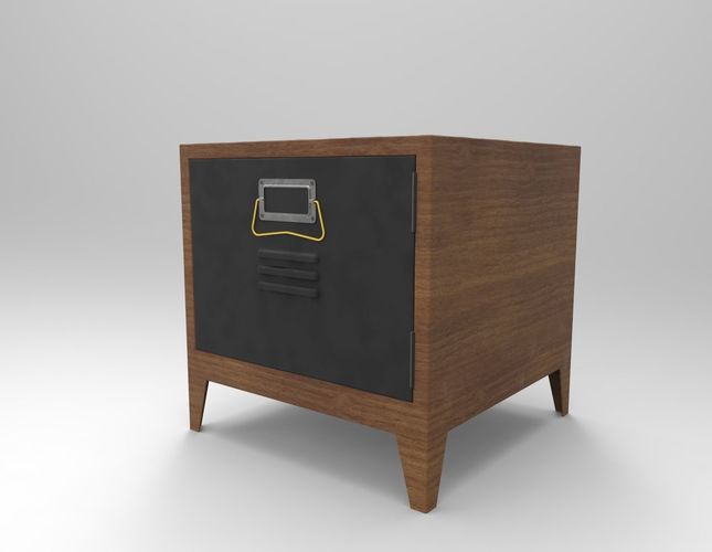 Locker Bedside table 3D model