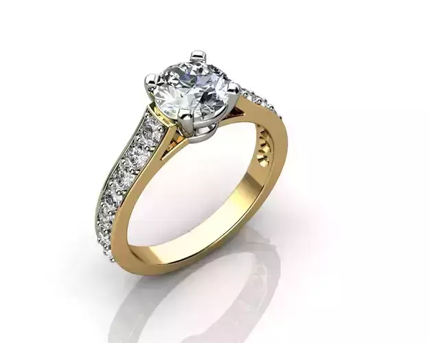 Diamond Round Engagement Rings
