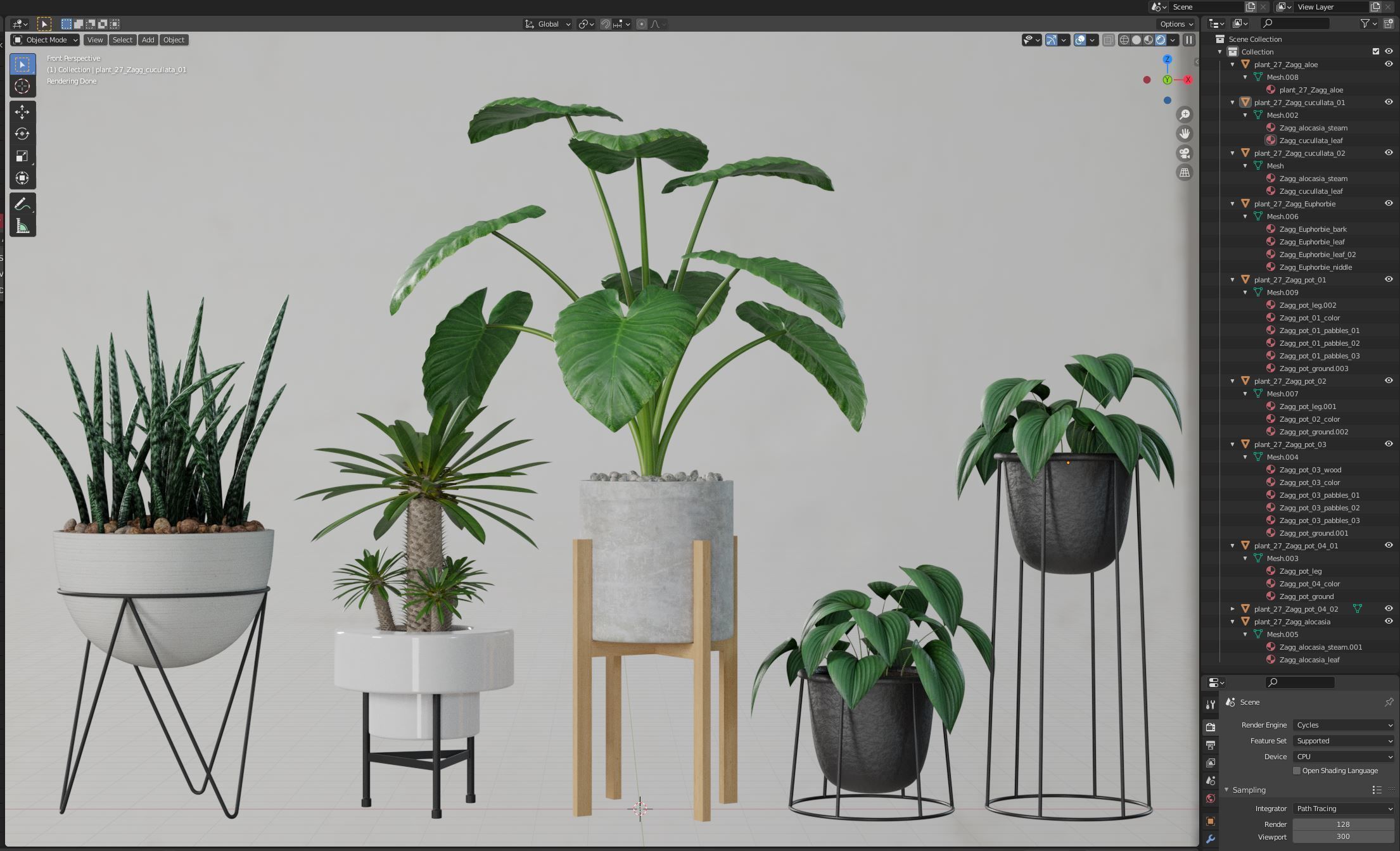 Plants collection 27 3D model_6