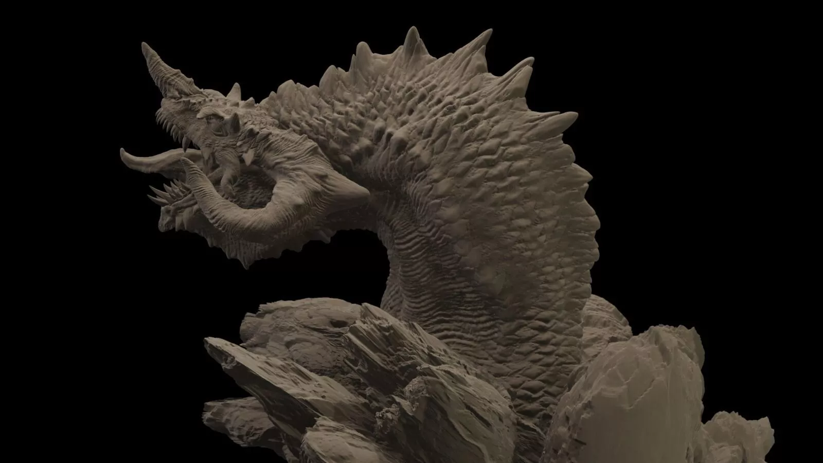 Dragon bust Miniature RPG 3D print model