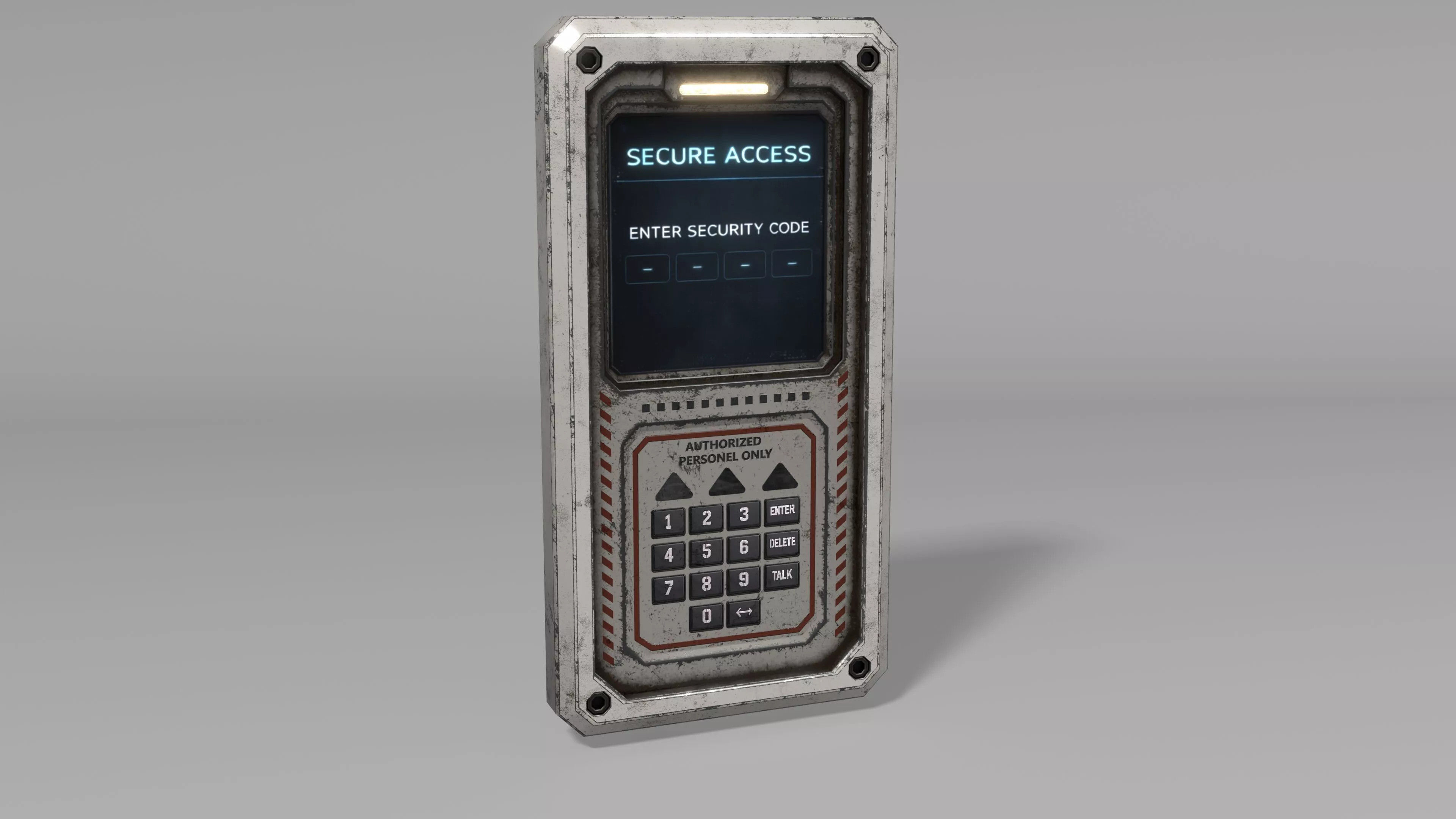 Sci-Fi Security Keypad Low-poly 3D model