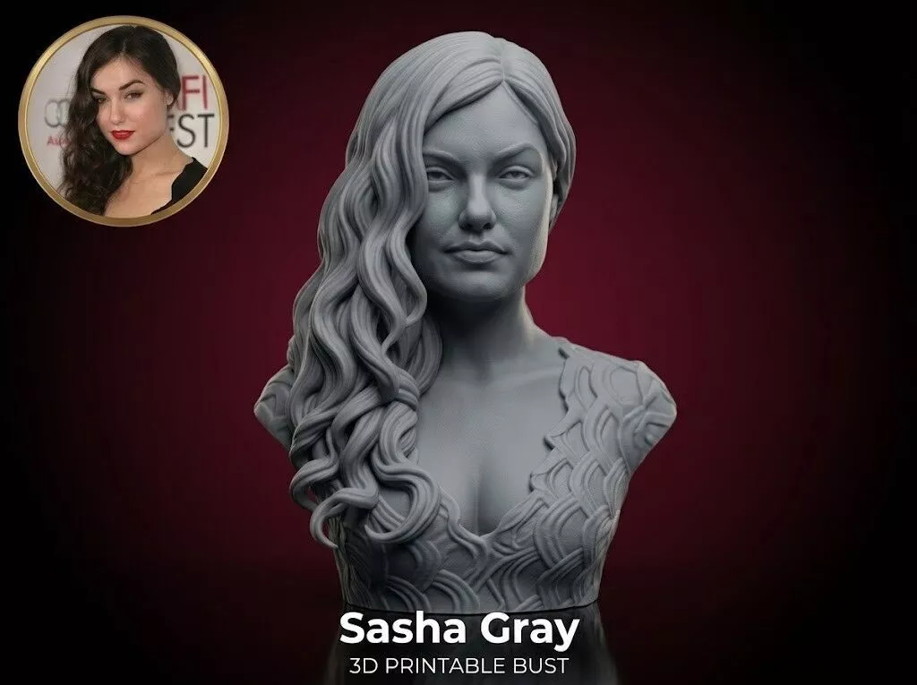 Sasha Gray bust 3D print model