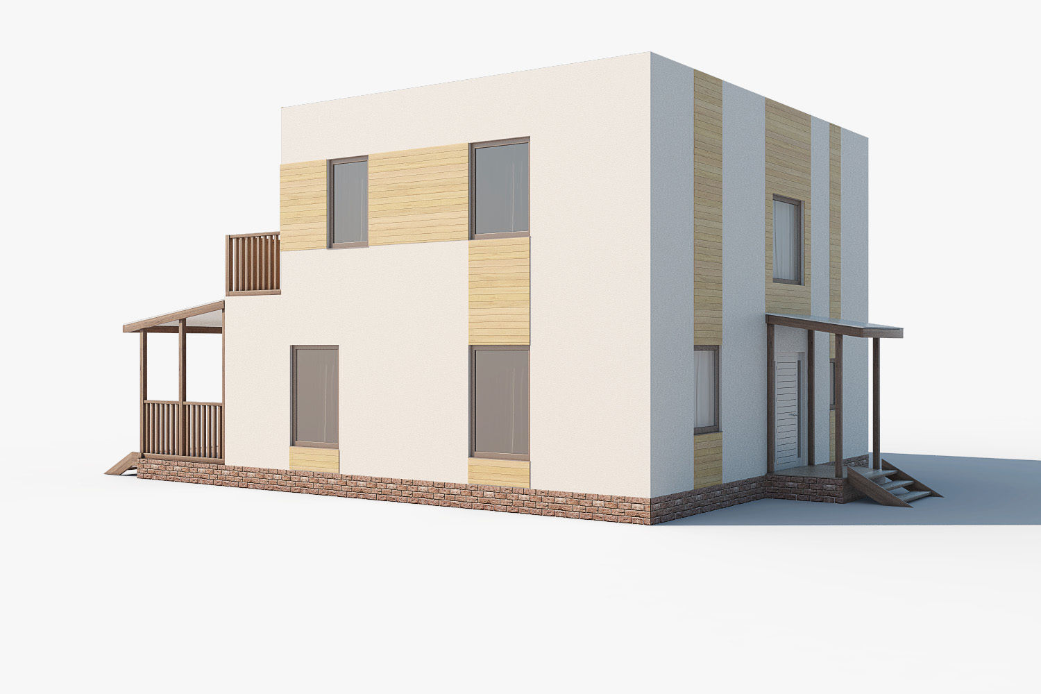 Modern house 3D model_1