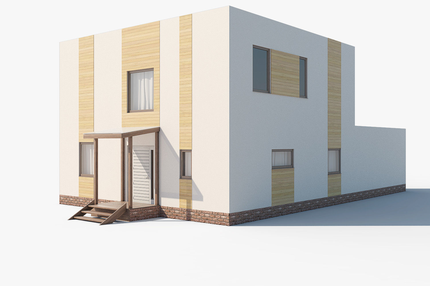 Modern house 3D model_2