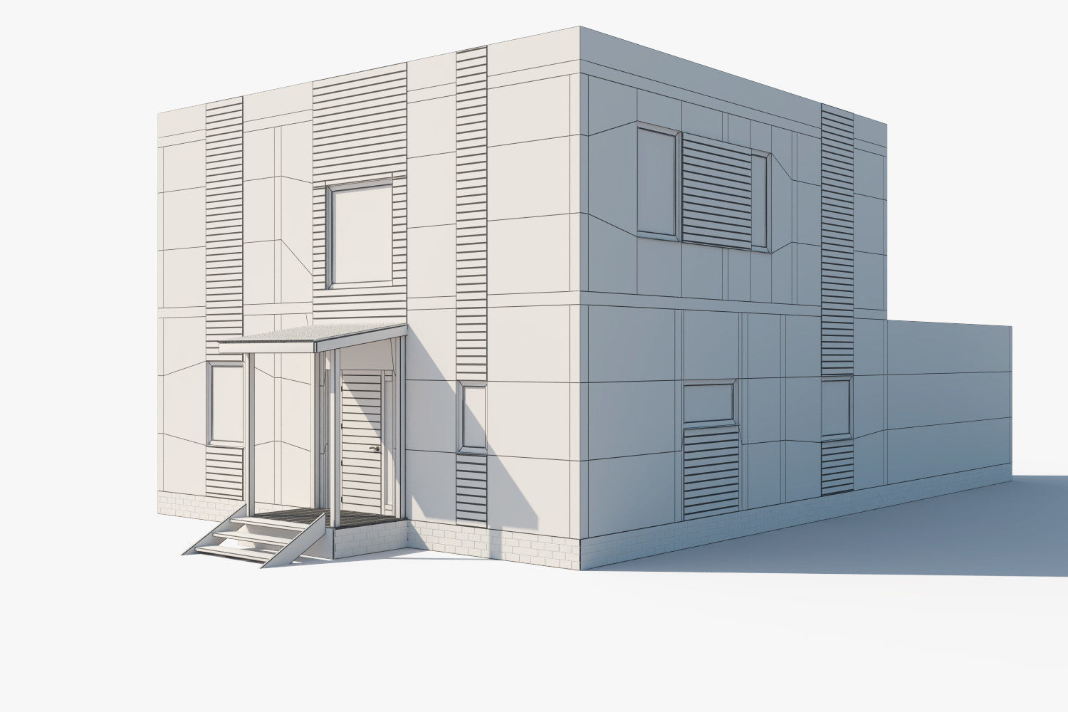 Modern house 3D model_4